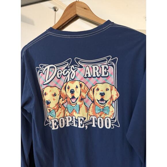 Benny & Belle Light Blue Dog Shirt Medium - Picture 2 of 4